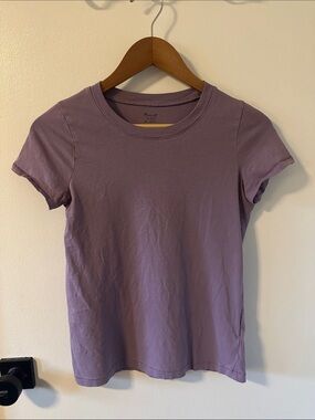 Madewell Short Sleeve Crewneck Tee in Lavender Purple